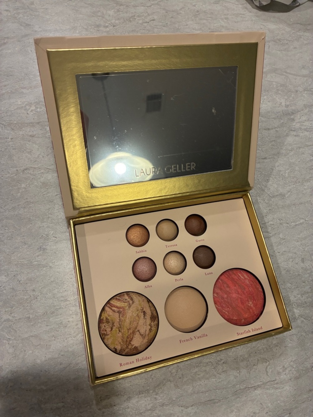 Laura Geller Pink and Gold Decorative Makeup Palette
